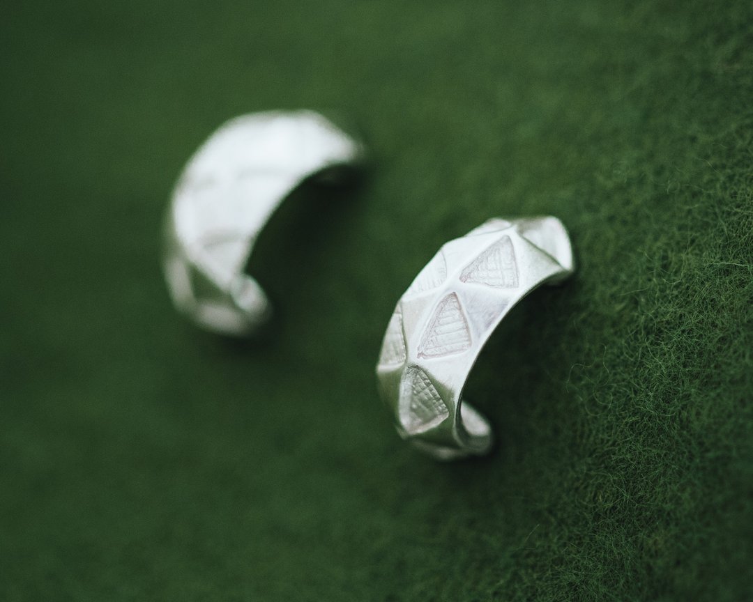 Uroko earrings - Fish scales earrings - silver or gold - 耳环/耳夹 - 银 银色
