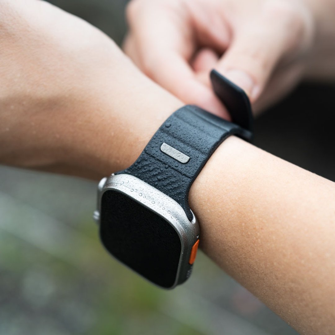 Apple Watch Stride 防水FKM橡胶不锈钢高质感表带(6色) - 表带 - 硅胶 多色