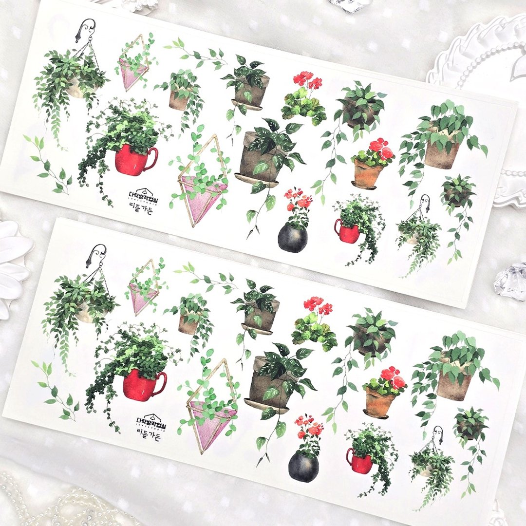 ：Little Garden：雾面透明贴纸 - 贴纸 - 其他材质 