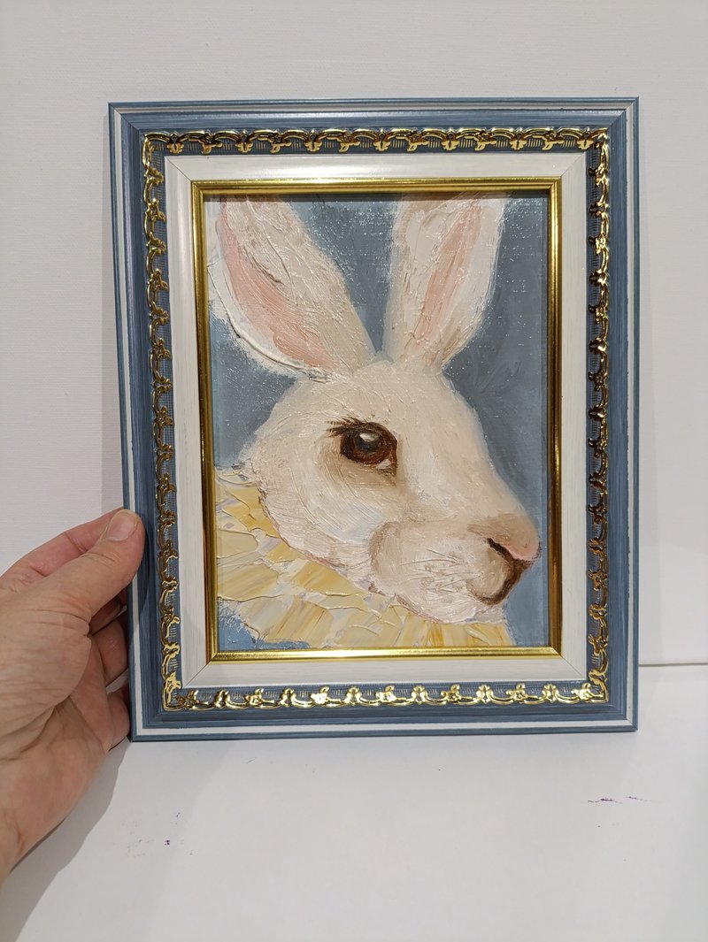 白兔绘画原创艺术厚涂油画 - 海报/装饰画/版画 - 其他材质 白色