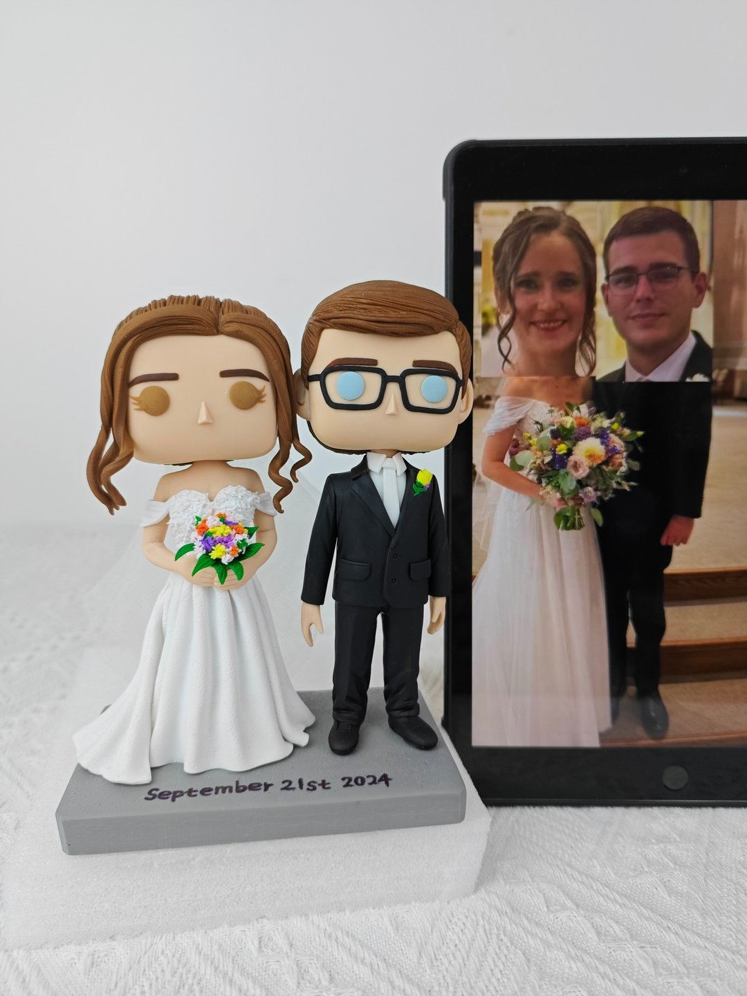 纯手工定制美国Funko Pop 自画像公仔情侣父母夫妻结婚周年礼物 - 玩偶/公仔 - 粘土 多色