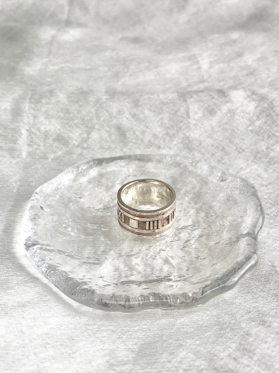 【VintageShop solo 日本直送中古包专卖店】Tiffany & Co. 蒂芙尼 Atlas 16 号 戒指 银 925 经典复古 2xitjm - 戒指 - 纯银 银色