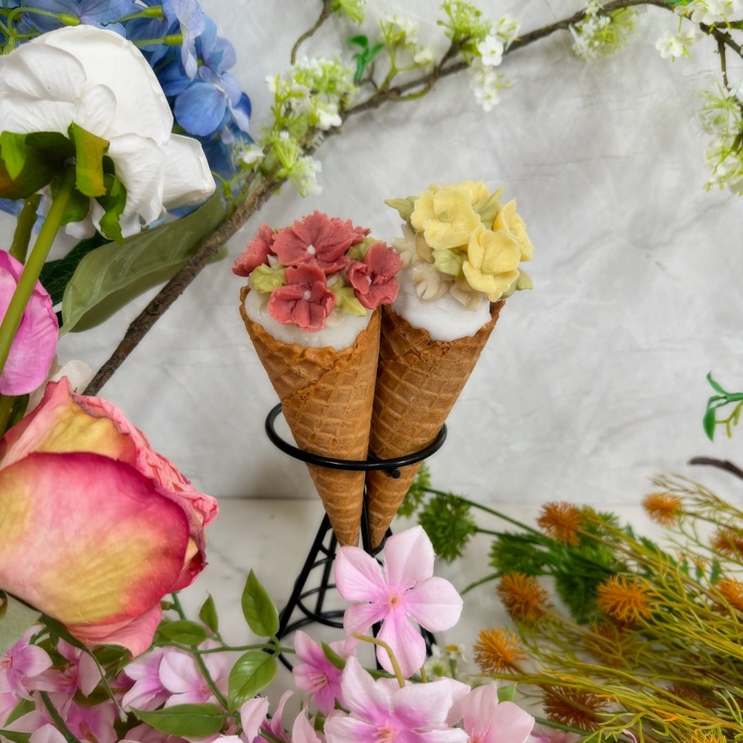 AY baker 韩式裱花 大福 甜筒 红豆大福 红豆麻糬 四叶草 幸运草 - 蛋糕/甜点 - 新鲜食材 粉红色