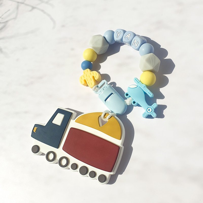 【定制】卡车噗噗固齿器组 / 长款 奶嘴链 奶嘴链夹 / 食用级硅胶 - 玩具/玩偶 - 硅胶 多色