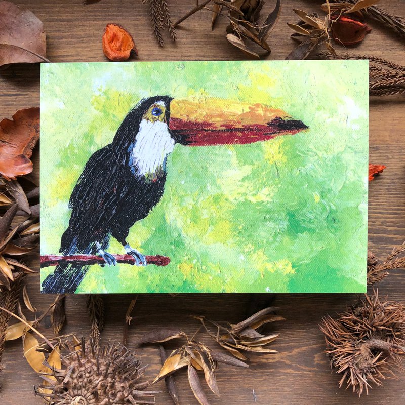 大嘴鸟 明信片 - 卡片/明信片 - 纸 绿色