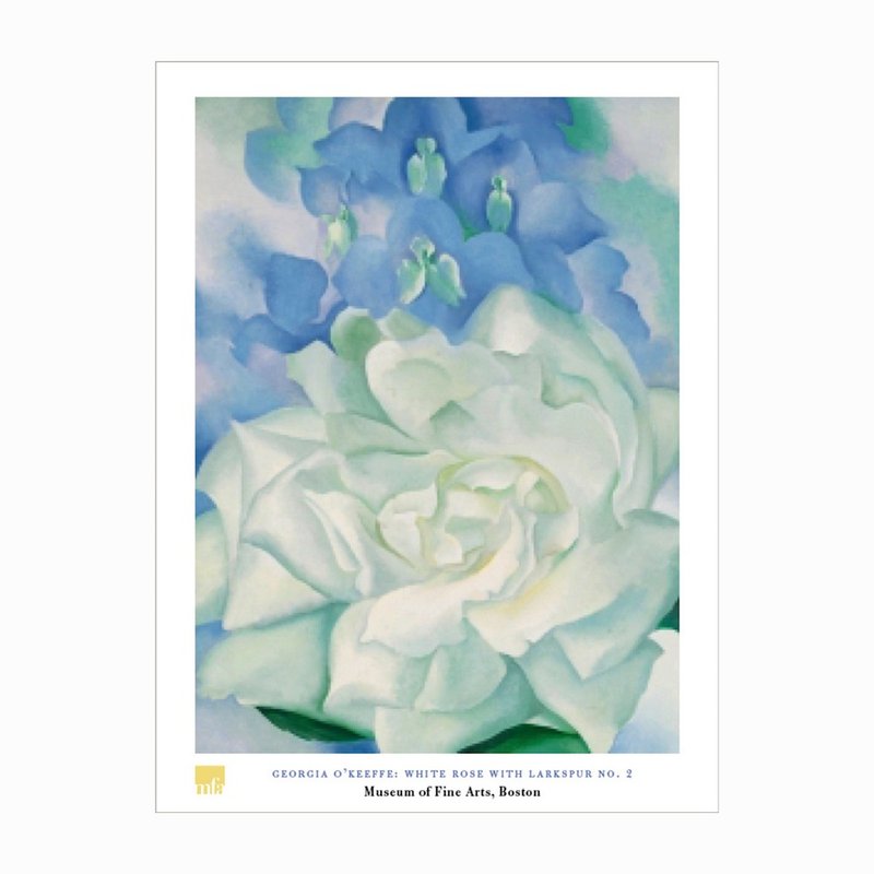 【原版海报】欧姬芙 Georgia O'Keeffe: 白玫瑰与飞燕草 - 海报/装饰画/版画 - 纸 