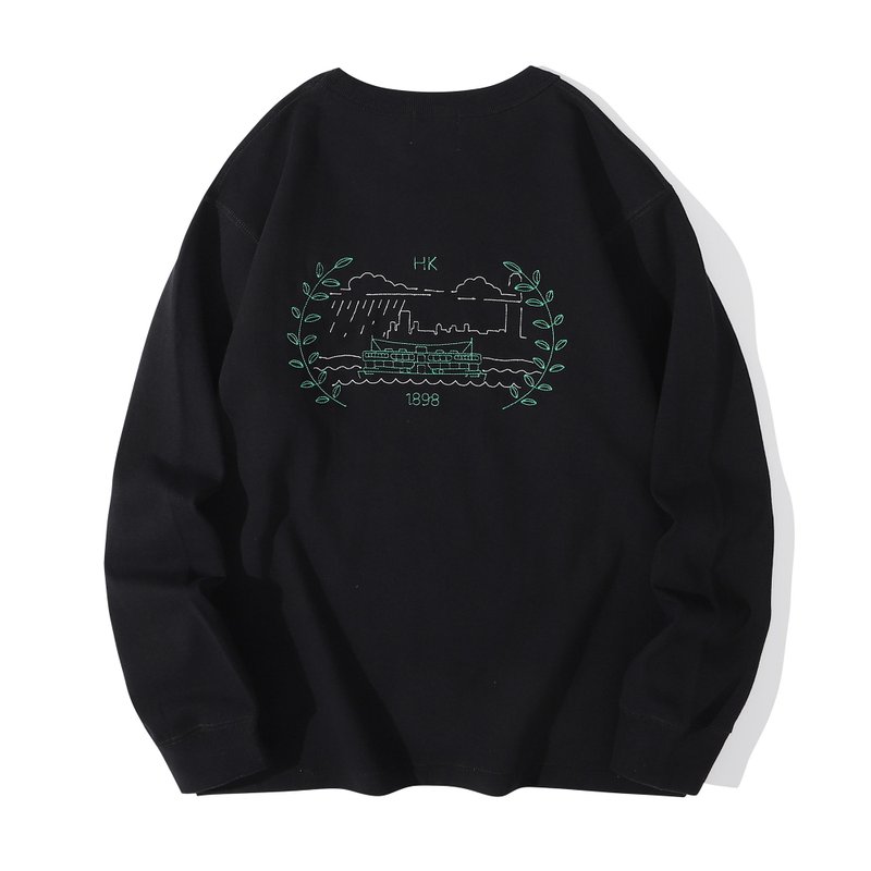 Incense Harbour 美国纯棉 天星小轮 无缝T-shirt T恤 - 中性连帽卫衣/T 恤 - 棉．麻 黑色