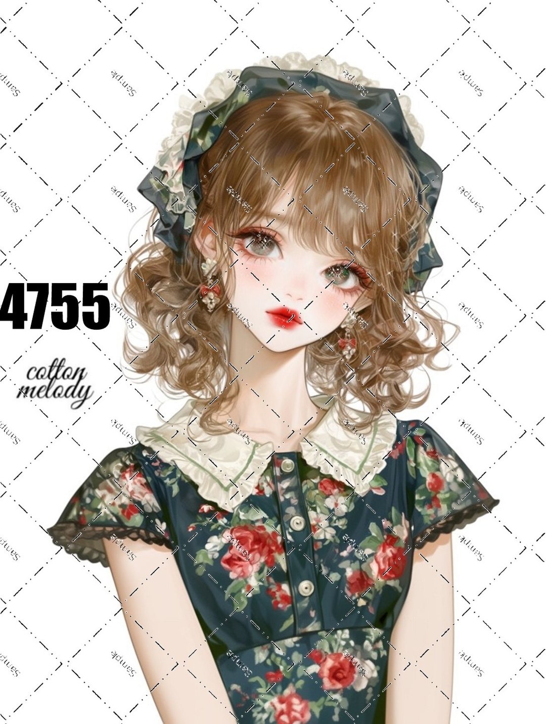 original sticker no.4755 人物贴纸 原创贴纸 独创人物贴纸 装饰贴纸 cotton melody - 贴纸 - 纸 