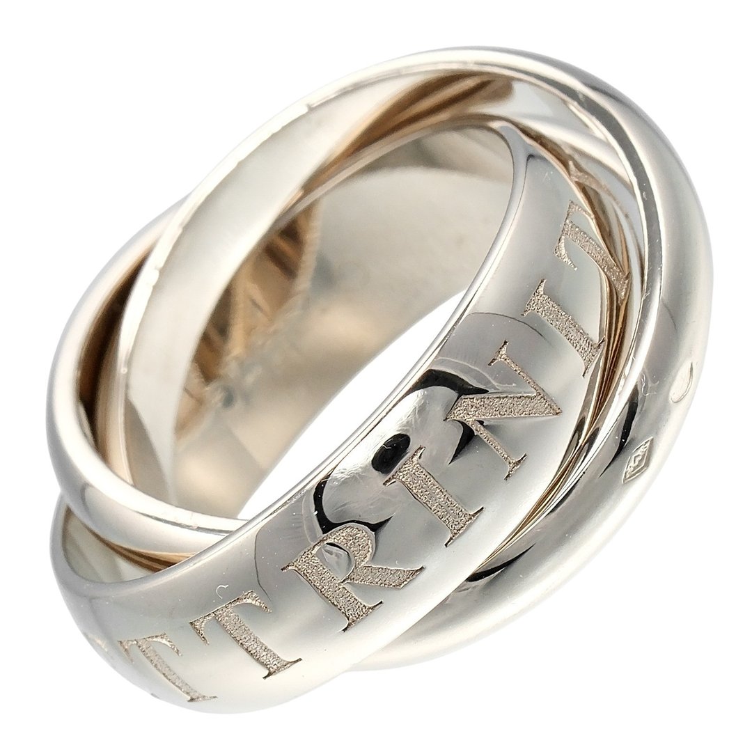 【日本直送】Cartier Trinity 戒指 1998 圣诞限定 8号 18K白K金 约10.5g CARTIER【二手】A级 - 戒指 - 贵金属 银色