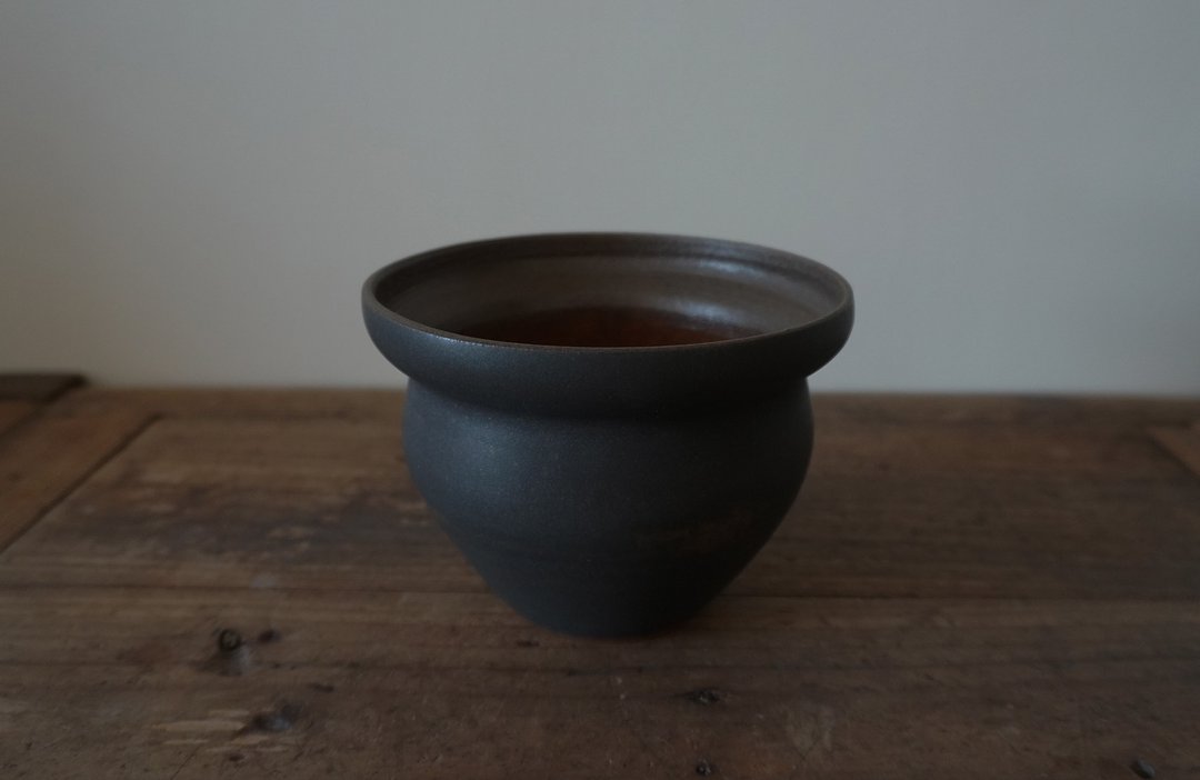 丸黑盆 - 植栽/盆栽 - 陶 黑色