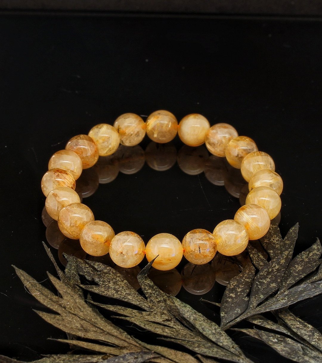 金发晶 9.6mm水晶手链 ( Rutilated Quartz 9.6mm Bracelet ) - 手链/手环 - 水晶 