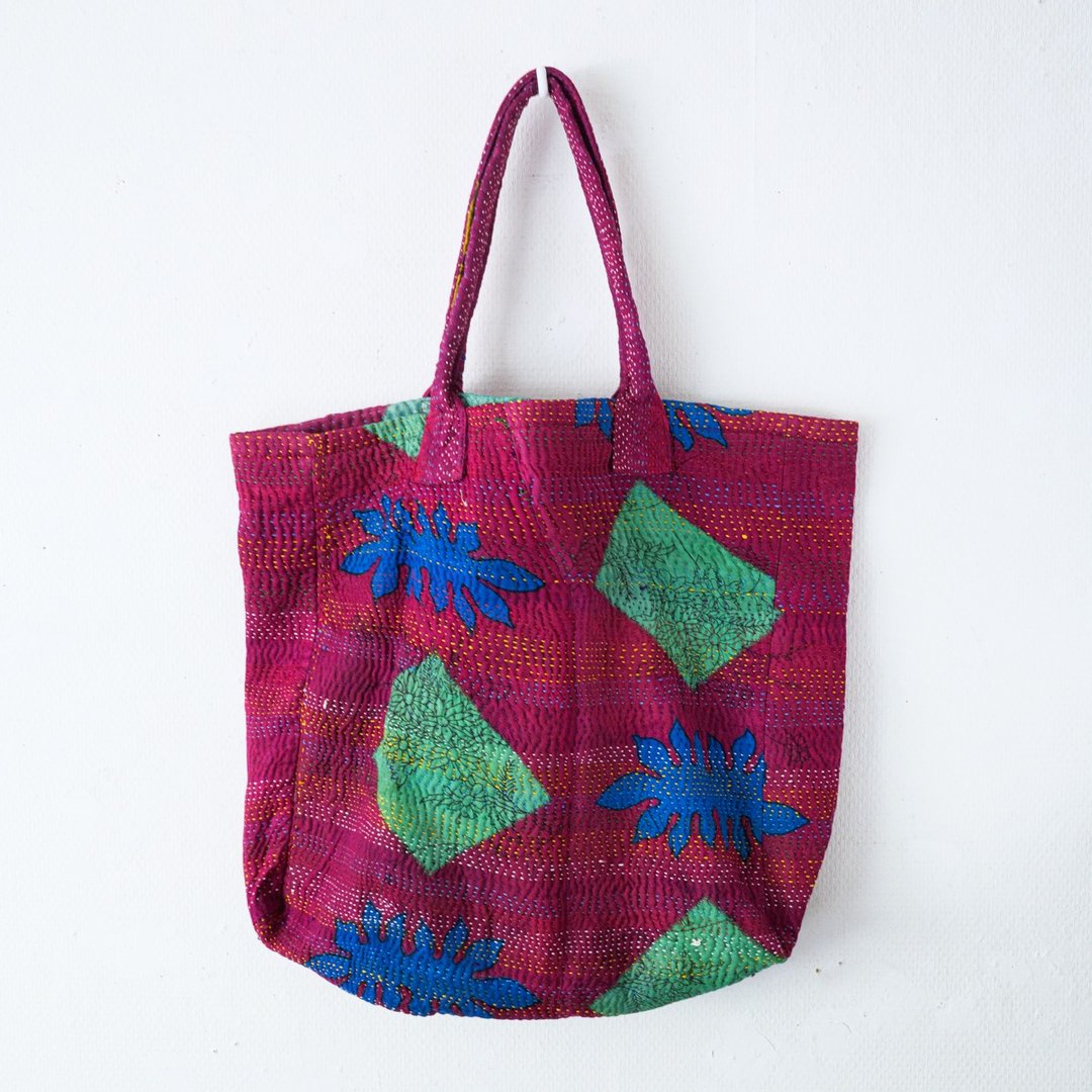 Rally quilt tote bag - 手提包/手提袋 - 棉．麻 