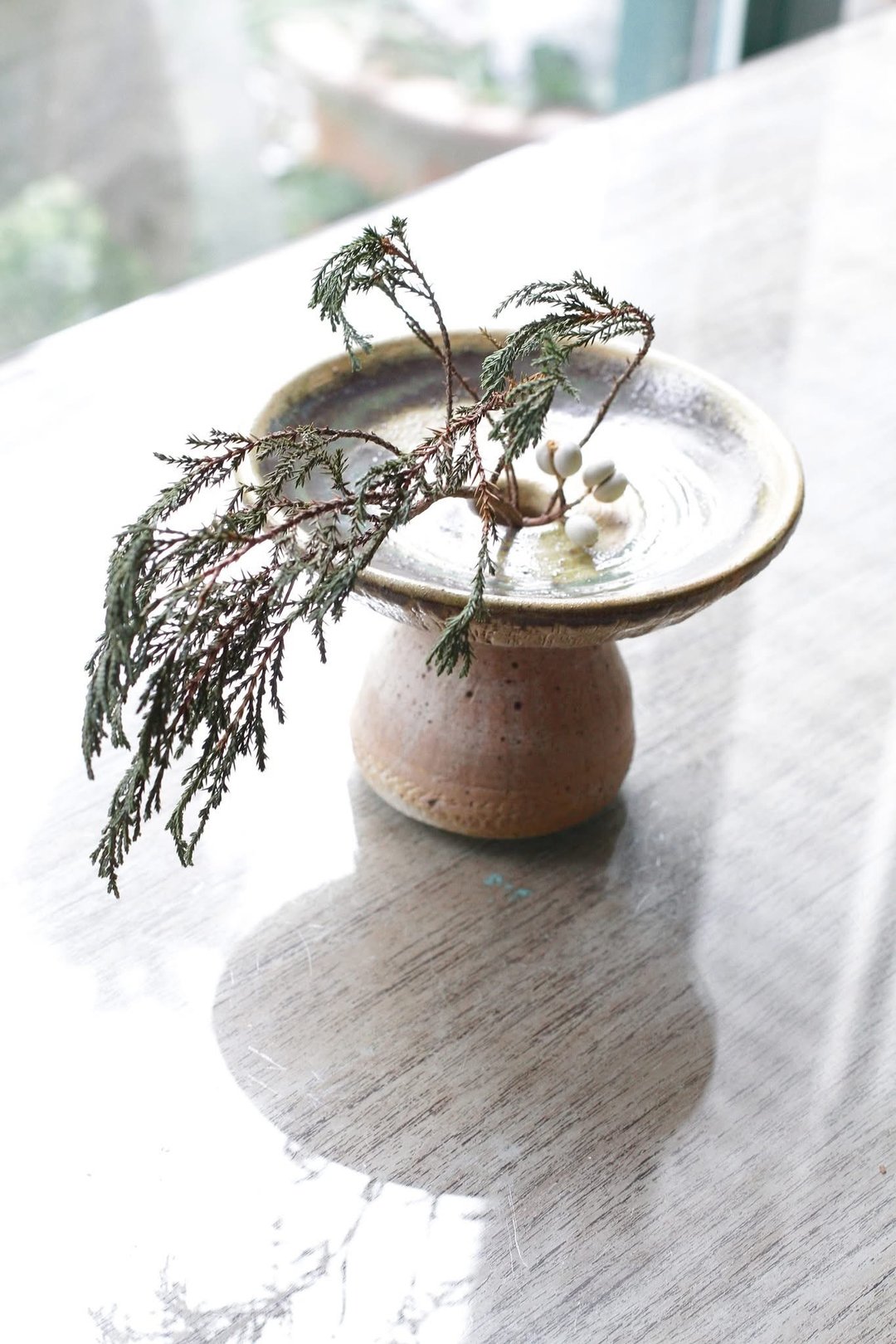 手工制作菇菇造型陶瓶/陶瓷花器 - 花瓶/陶器 - 陶 绿色