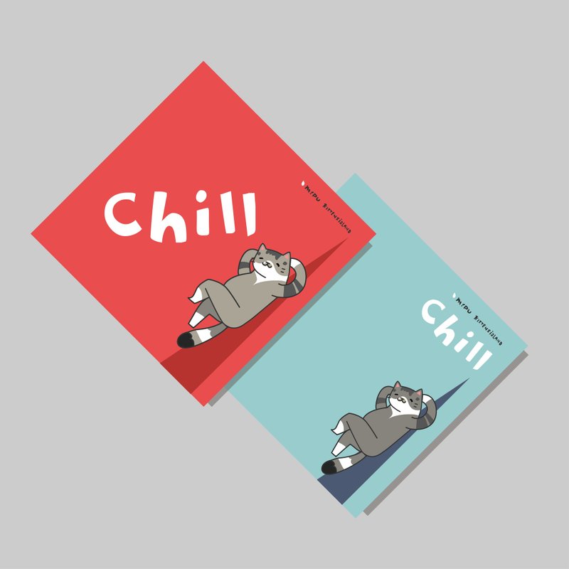 创意斗方/斗方_chill/原创设计/挥春/猫咪 - 红包/春联 - 纸 