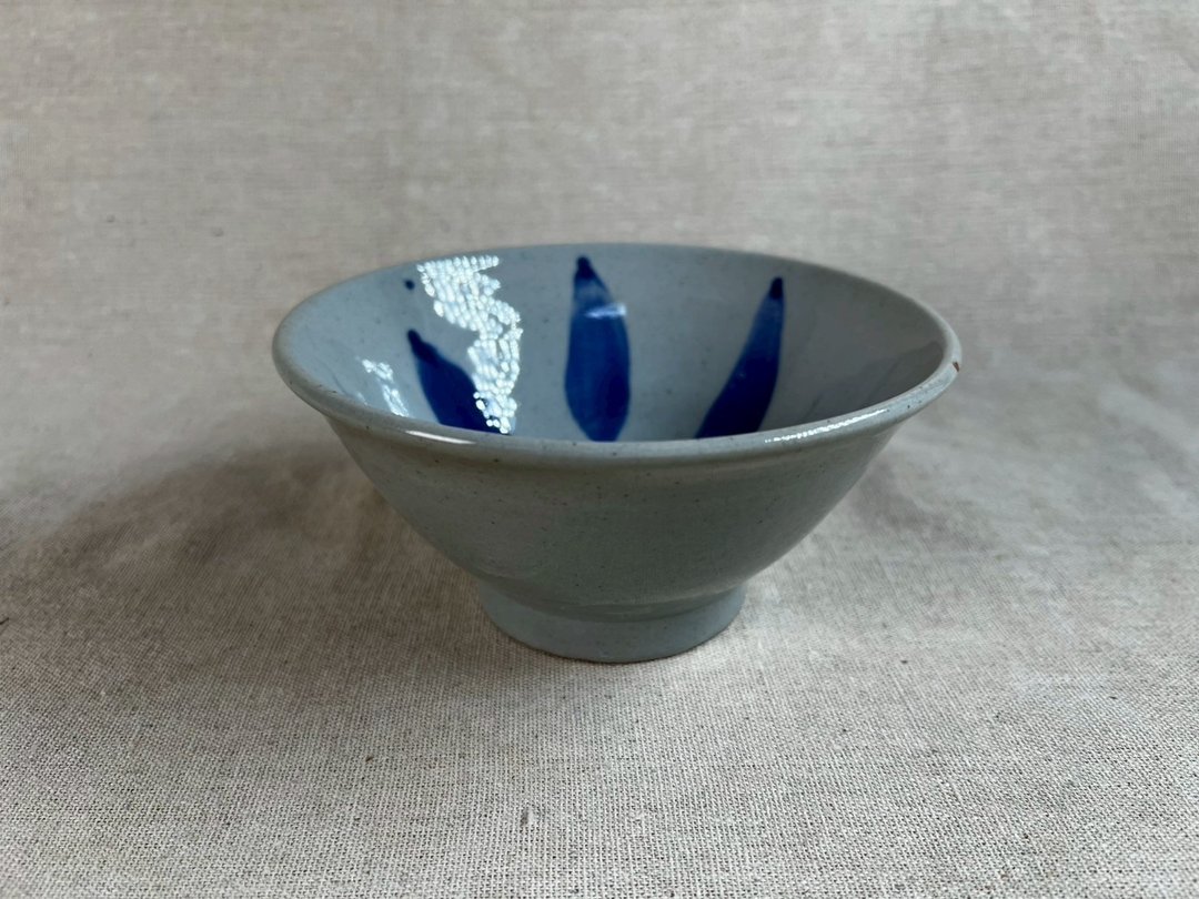 青花花纹陶碗-1 - 碗 - 陶 蓝色