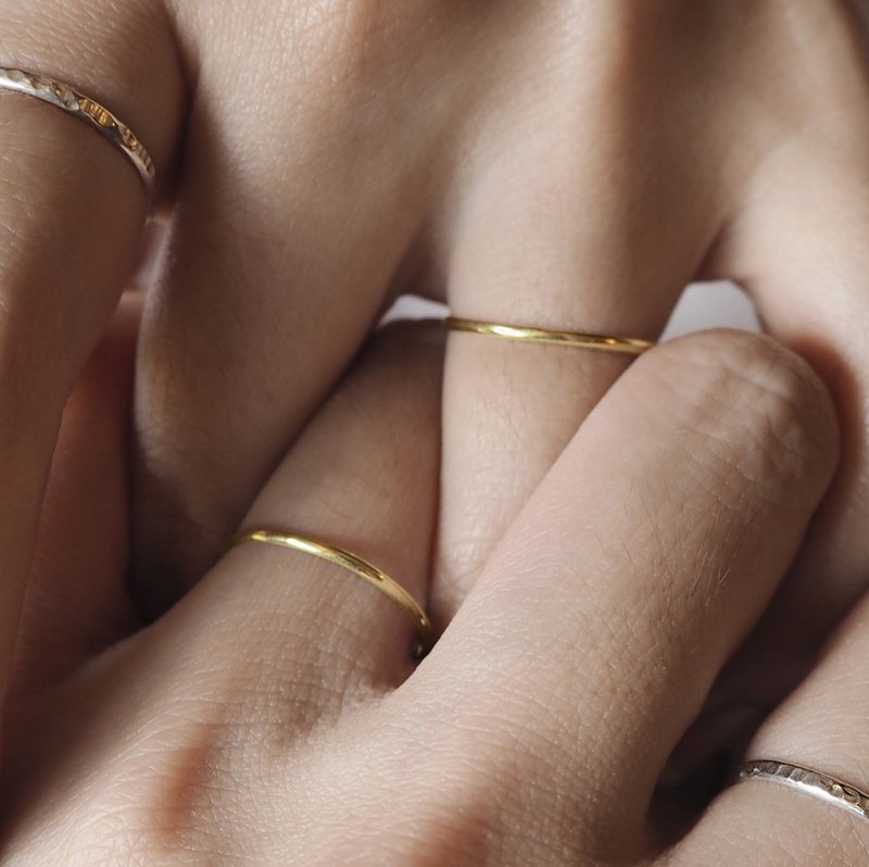 混搭金银丝线 1+1 享优惠! - 戒指 - 贵金属 金色