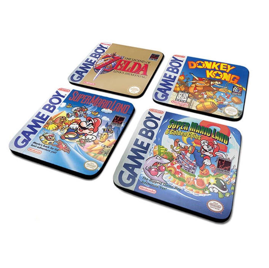 【任天堂】GAMEBOY 经典游戏进口杯垫组 - 杯垫 - 软木/水松木 多色
