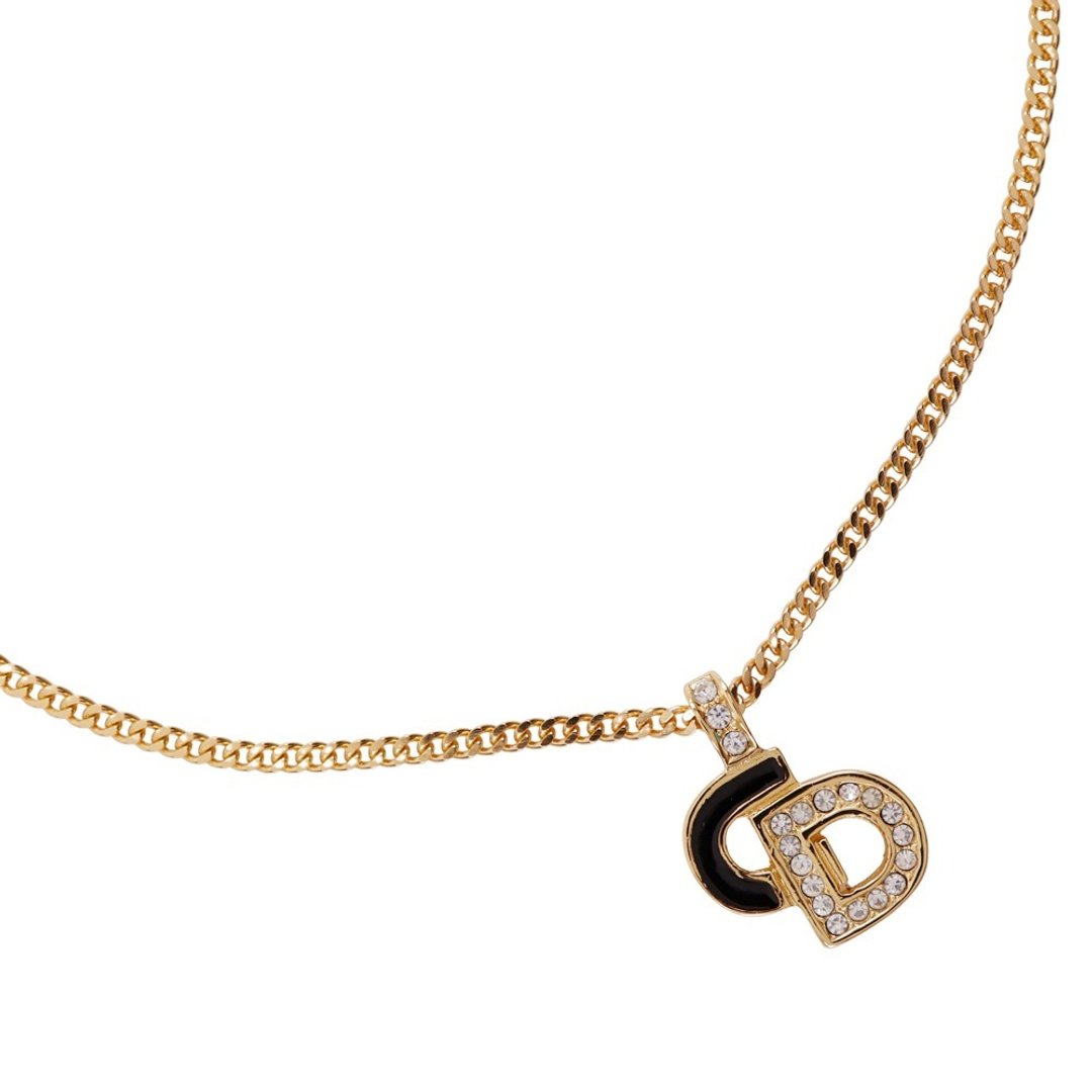 【日本直送】Christian Dior CD Logo 项链 镀金 x 莱茵石 约 7.2g 女仕款【二手】 - 项链 - 其他金属 金色