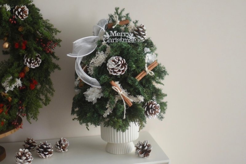 /永生雪松圣诞树M款-A款/圣诞节 送礼 永生花 布置 - 干燥花/捧花 - 植物．花 多色