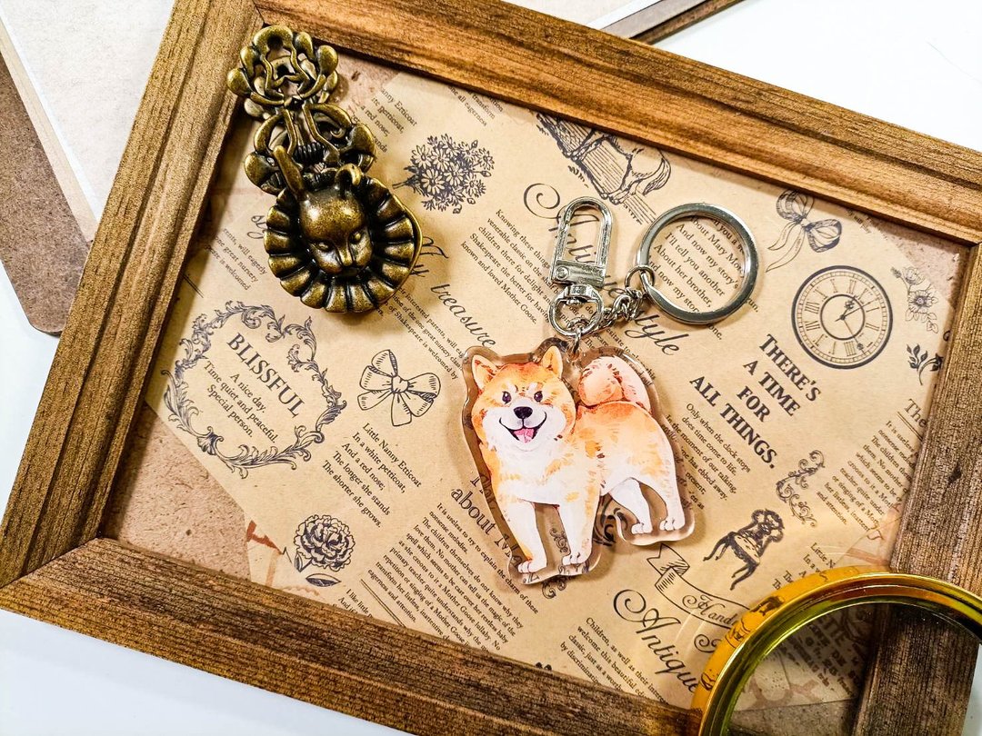 KR519可愛吊飾cute pendant_柴犬Shiba Inu.A/ 晶透吊飾_鑰匙圈 - 钥匙链/钥匙包 - 塑料 多色