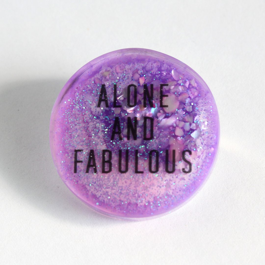 树脂别针 / ALONE AND FABULOUS - 徽章/别针 - 树脂 紫色