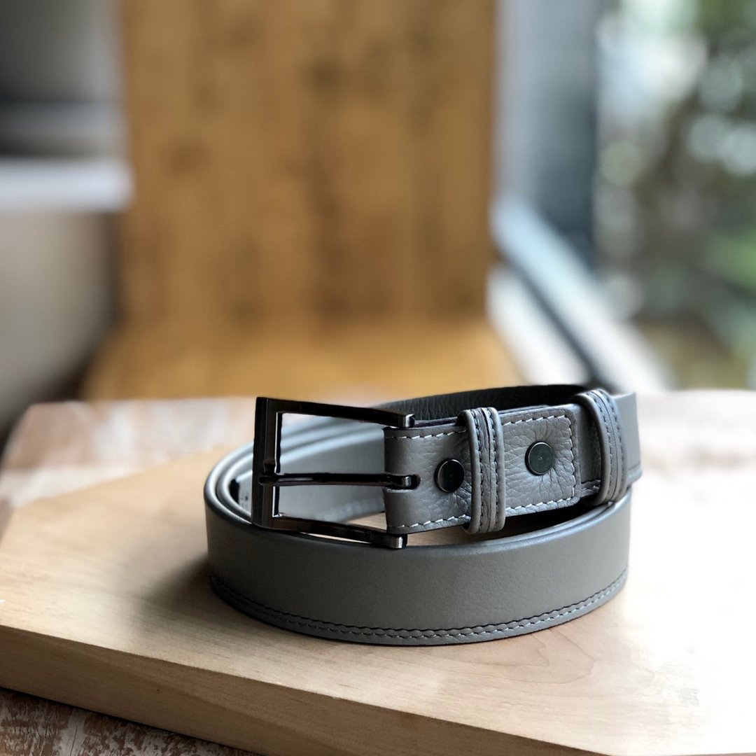 Belt : Dim Grey - 皮带/腰带 - 真皮 