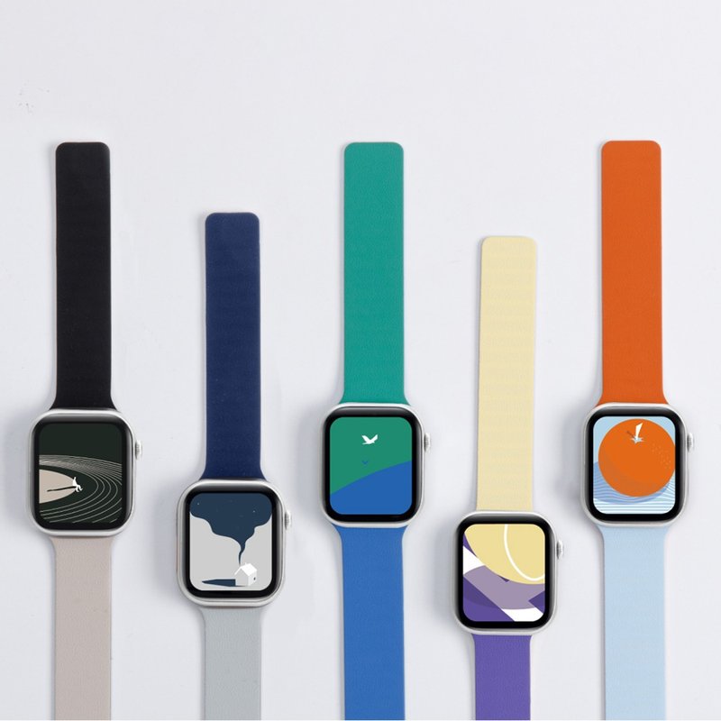 MOFT | Apple Watch 42/46mm 磁吸防水硅胶表带 缤纷配色 一秒吸 - 数码小物 - 其他材质 蓝色