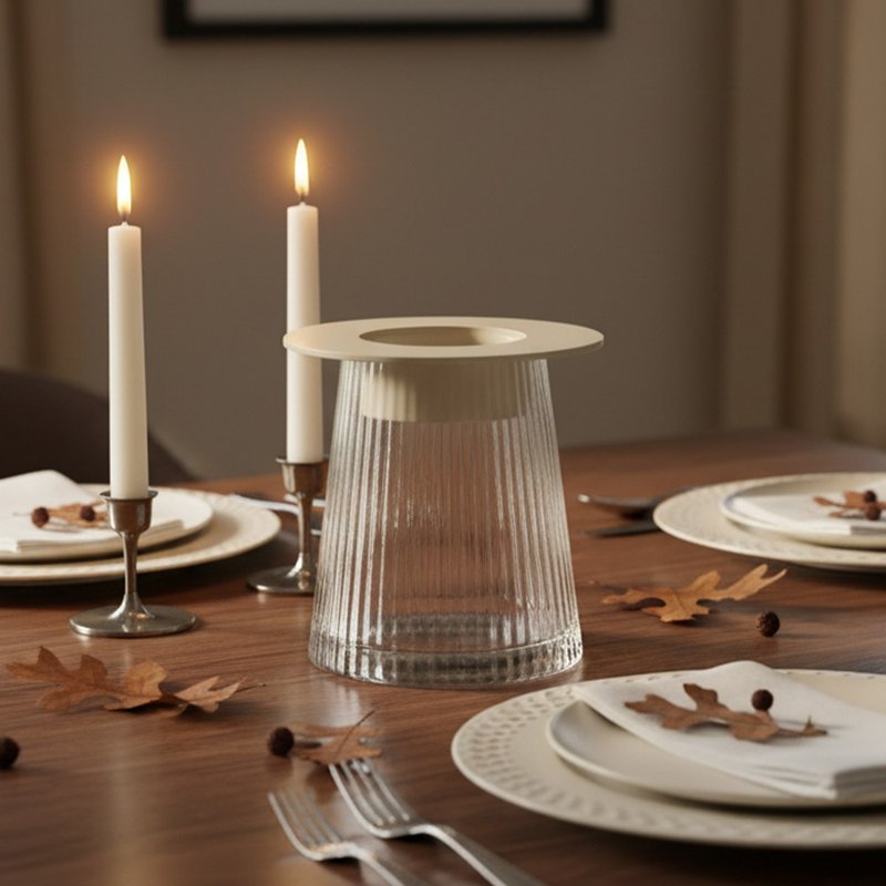 英国 LSA | Beacon 花器 (烛台) 宽/透明/H14cm - 玻璃杯 - 玻璃 