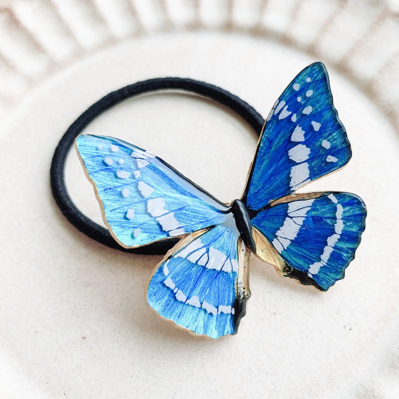 Cyprus morpho big hair ornament - 发饰 - 塑料 蓝色