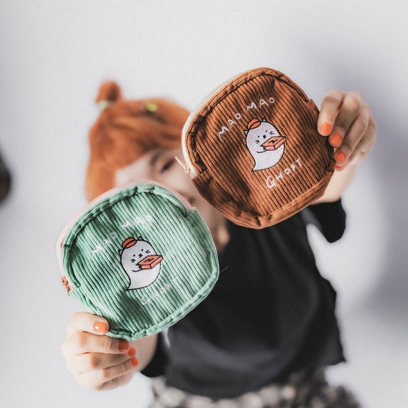 外送猫猫鬼万用小包 - 零钱包 - 棉．麻 