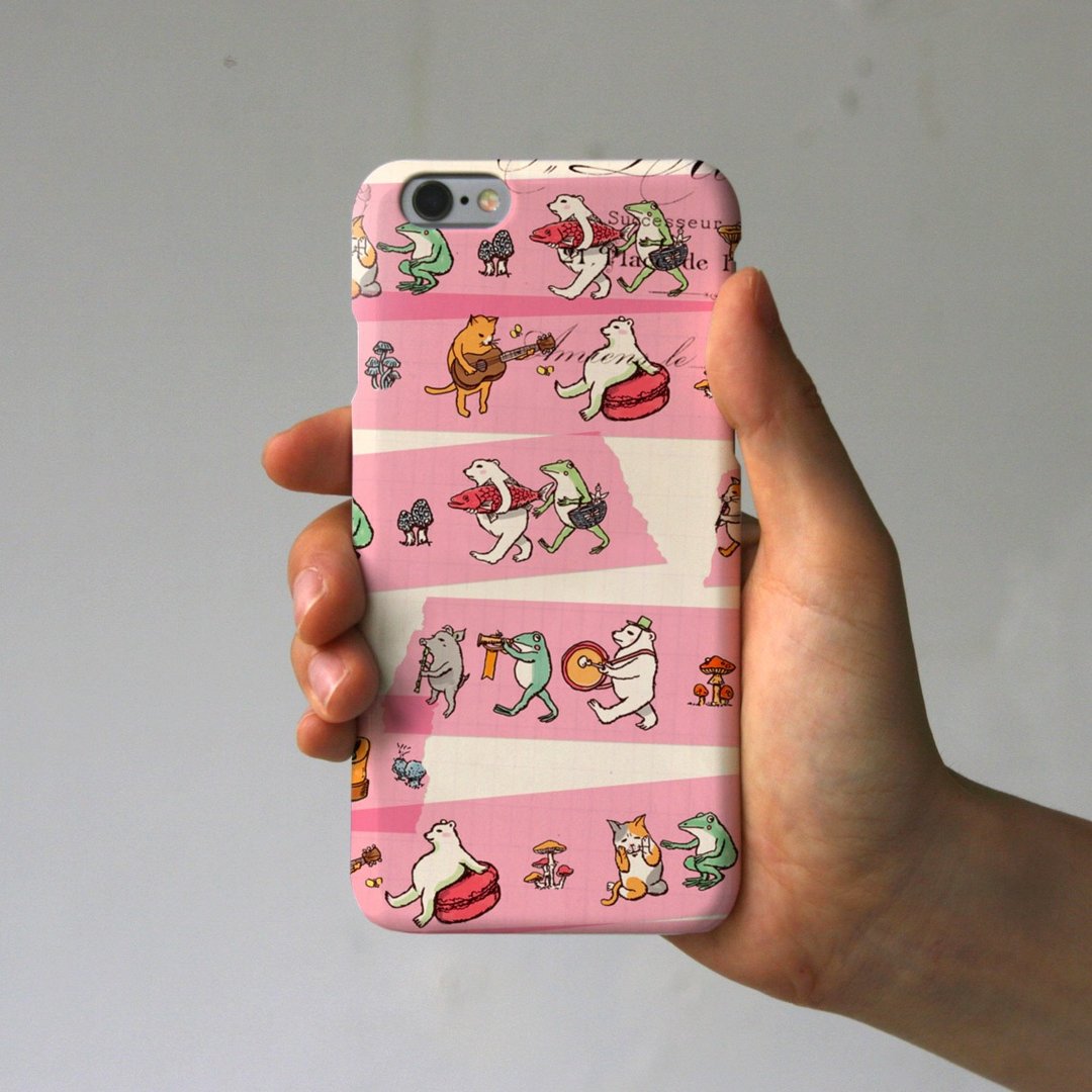 iPhone case masking tape pink - 手机壳/手机套 - 塑料 粉红色