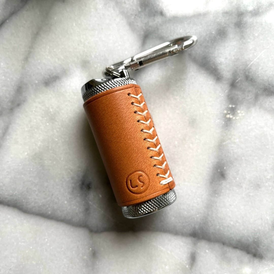 【LS Leatherworks】便携式烟灰缸 - 收纳用品 - 真皮 咖啡色