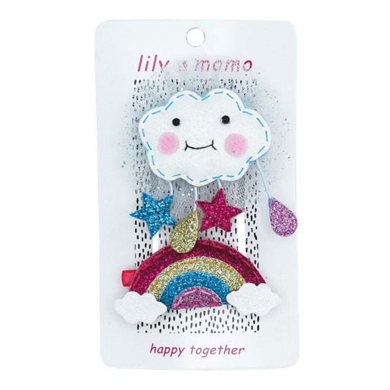 美国 Lily & Momo 手工发饰 ─ 彩虹云宝 | 两件组 | 甜美公主风 - 婴儿饰品 - 聚酯纤维 多色