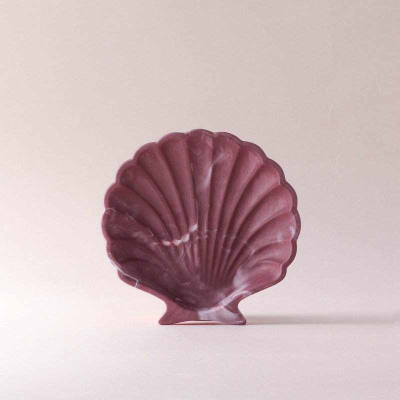 Jesmonite英国矿石树脂/贝壳盘 – 葡萄紫大理石纹 - 摆饰 - 其他材质 