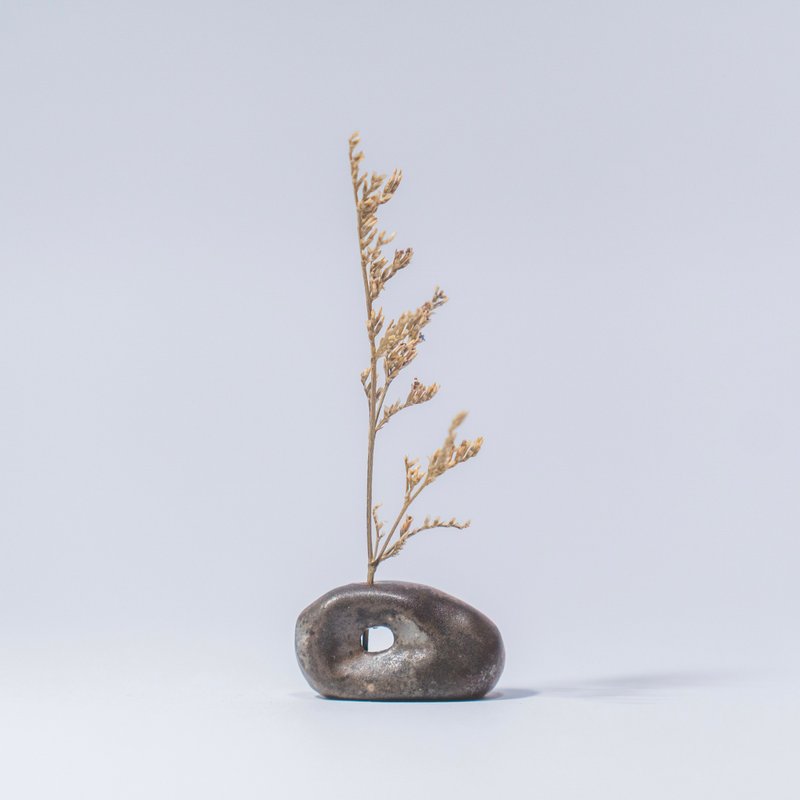 No.63 插花小物| 线香座| 云泥 | 陶瓷 - 香薰/精油/线香 - 陶 咖啡色