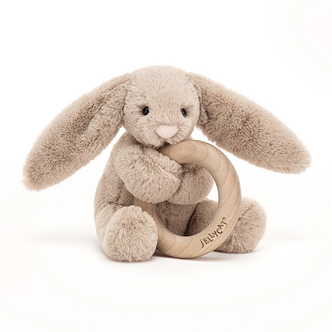 风铃玩偶固齿器 Bashful Beige Bunny 拿铁灰兔 - 玩具/玩偶 - 其他材质 卡其色