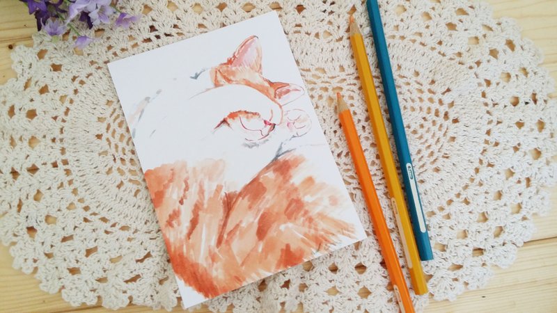 猫睡样系列－睡。明信片 - 卡片/明信片 - 纸 多色