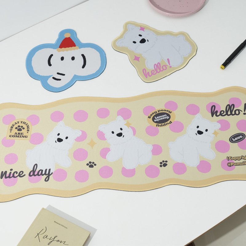 西高地鼠标垫电竞游戏办公大鼠标垫滑鼠垫 - 鼠标垫 - 橡胶 