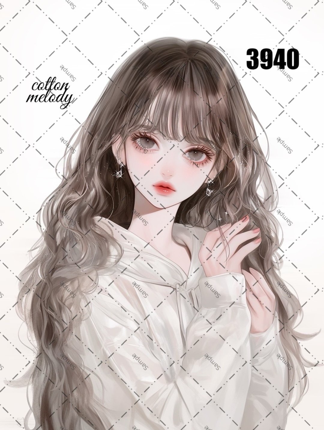 original sticker no.3940 人物贴纸 原创贴纸 原创人物贴纸 装饰贴纸 cotton melody - 贴纸 - 纸 