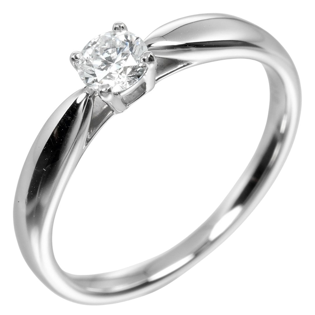 【日本直送】 TIFFANY&Co. Harmony Solitaire 6.5号 戒指 D0.20ct VS1/E/3EX Pt950铂金 钻石 约3g【二手】 - 戒指 - 贵金属 银色