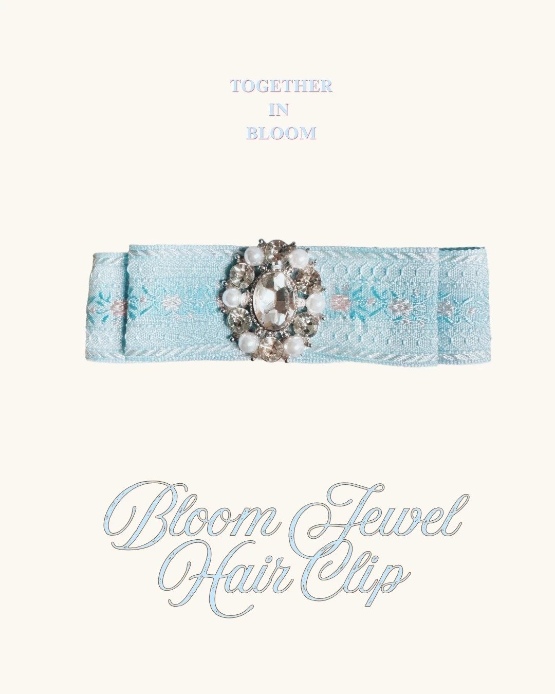 花语宝石发夹 Bloom Jewel Hair Clip—水蓝花 - 发饰 - 聚酯纤维 蓝色