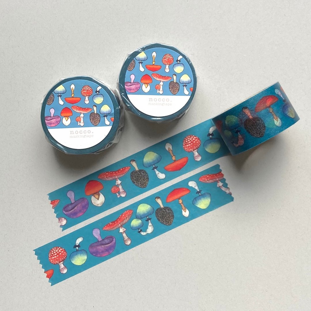 蘑菇纸胶带 24mm / original masking tape/マスキングテープ,美纹纸胶带,文房具,文具,ステーショナリー,纸もの,纸胶带,贴纸 - 纸胶带 - 纸 蓝色