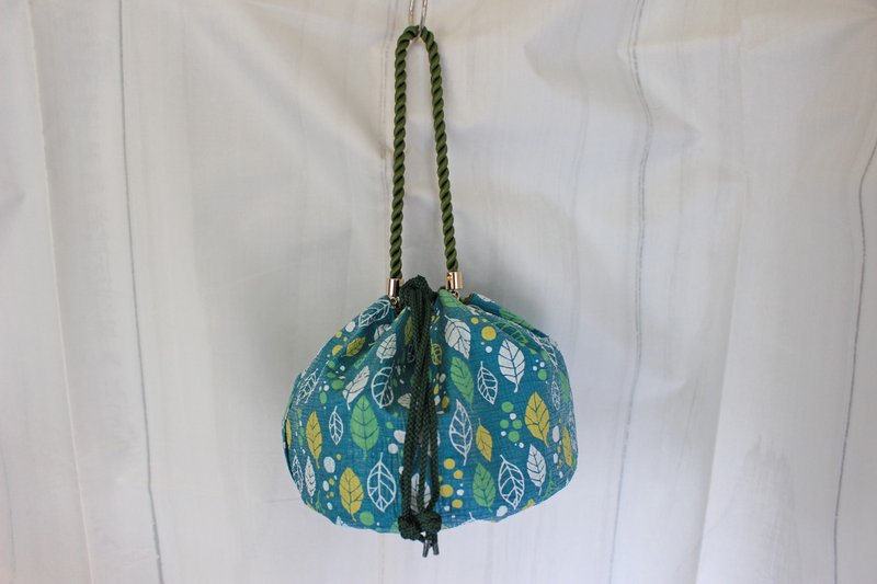 圆形和纸束口袋手提包 L尺寸 - 莉芙 - 手提包/手提袋 - 纸 绿色