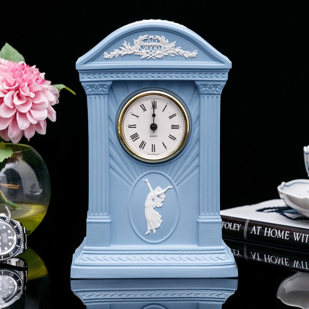 英国制Wedgwood Jasper精典2000千禧年陶瓷时钟座钟 书房客厅摆饰 - 其他 - 瓷 