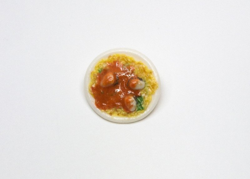 蚵仔煎胸针 - 胸针 - 粘土 