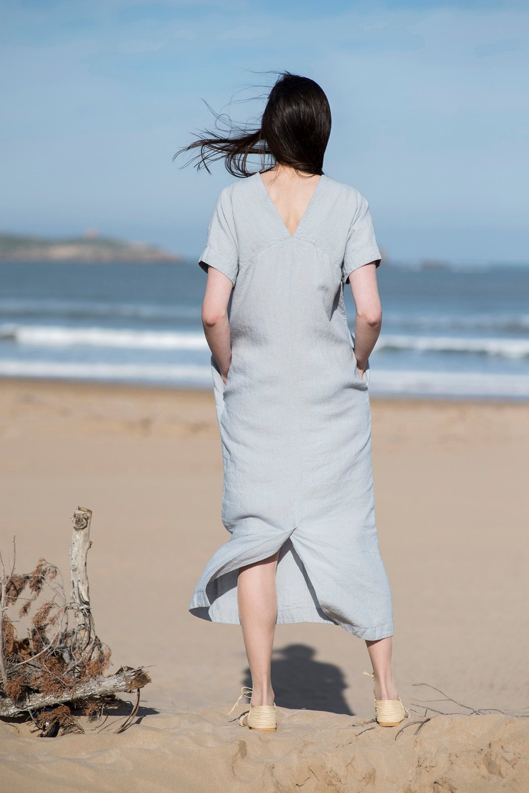 Linen Dress Motumo 16S3 - 洋装/连衣裙 - 亚麻 多色