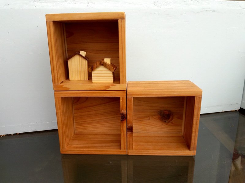 【木头爵士】原木 ● 展示架 ● 收纳盒 - 摆饰 - 木头 金色