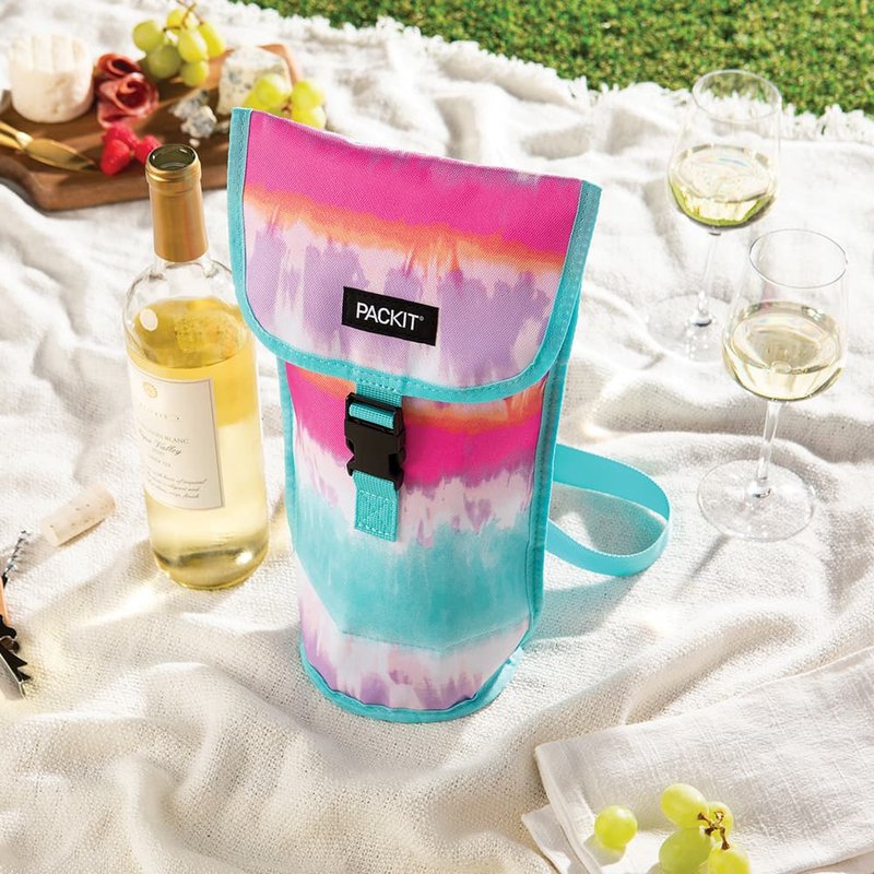 美国【PACKIT】冰酷 1.5L 品酒单瓶冷藏肩背袋(热带岛屿) - 妈妈包 - 其他材质 多色