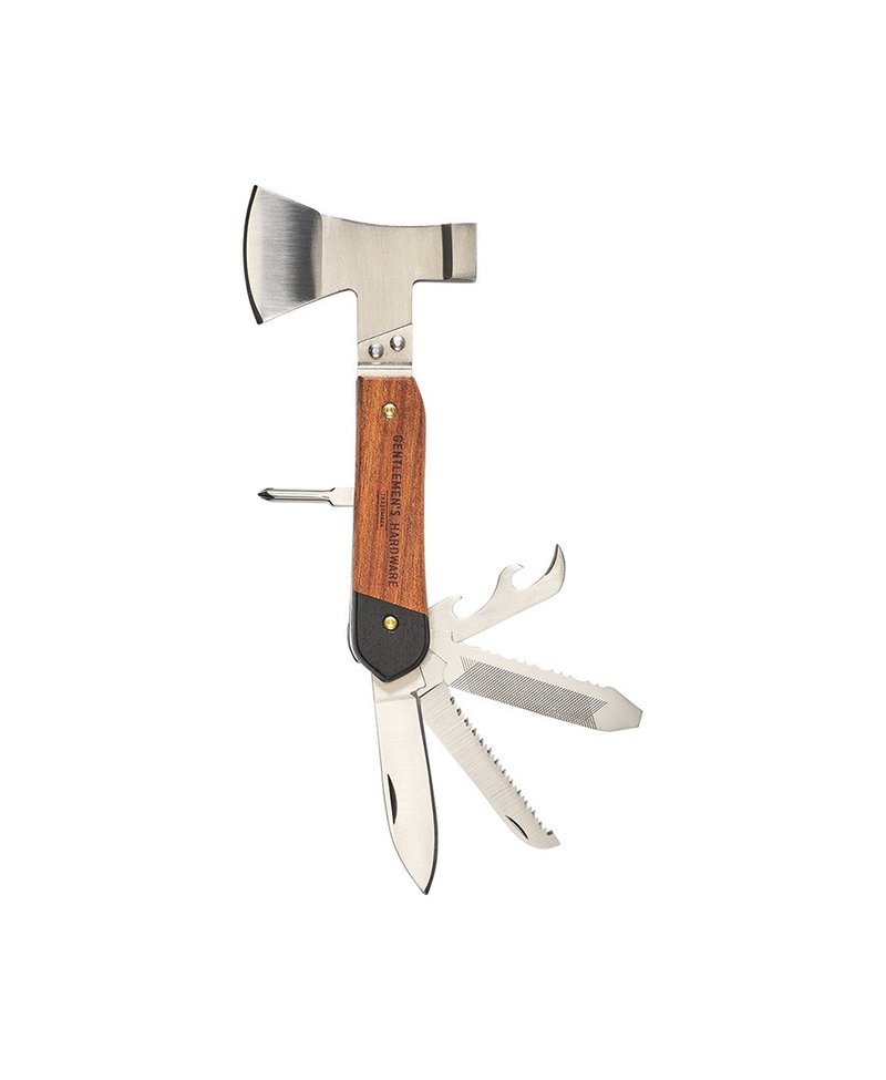 英国Gentlemen's Hardware10合一顶级不锈钢多功能斧头工具组 - 露营用品 - 不锈钢 咖啡色