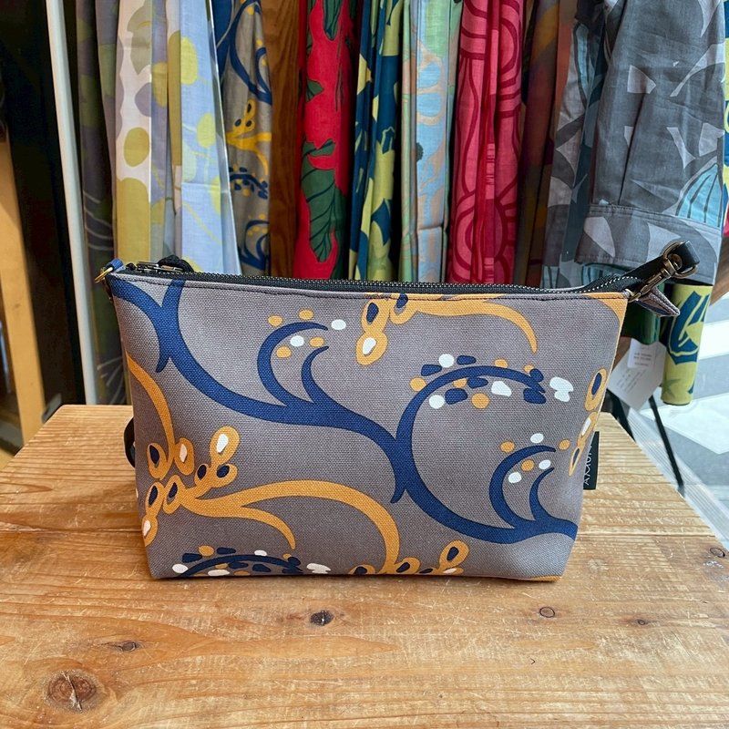 迷你斜背包 稻穗 好吃 田野 棕色 - 侧背包/斜挎包 - 棉．麻 绿色